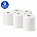 Midi Poetspapier Cellulose 1-Laags – 6 Rollen x 300 Meter – Totaal 1800 Meter – Witte Poetsrollen voor Professioneel Gebruik