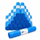 Hynex HDPE Afvalzakken 120 Liter – Blauw – 70x110 cm – T25 – 25 Zakken per Rol – 20 Rollen / 500 Stuks