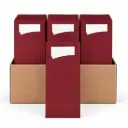 Bestekzakje pochette bordeaux met wit servet  600 Stuks