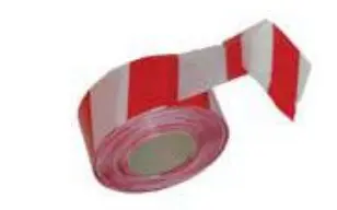 Afzetband rood-wit rol à 500 mtr 50 mm 50 μ