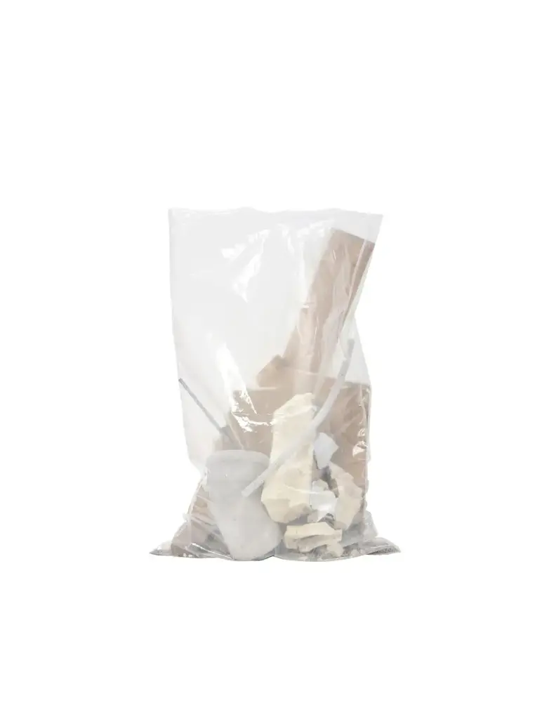 Plastic puinzak transparant 55 x 80 cm – 120 micron 100 Stuks Per Doos 