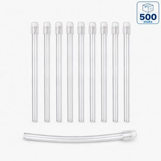 Euronda Speekselafscheiders Transparant – 15 cm – Ø 6,5 mm – Flexibele Saliva Ejectors met Afgeronde Tip – 100 Stuks  Niet-toxisch PVC – Voor Tandartspraktijk & Mondzorg