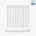 Euronda Speekselafscheiders Transparant – 500 Stuks – 15 cm – Ø 6,5 mm – Flexibele Saliva Ejectors met Afgeronde Tip – Niet-toxisch PVC – Voor Tandartspraktijk & Mondzorg