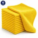 NaturaSterk Schoonmaakdoekjes Microvezeldoekjes – 10 Stuks – Geel – 40 x 40 cm – 340 g/m² – Wasbare Herbruikbare Poetsdoeken voor Keuken Aanrecht Badkamer Kantoor Horeca Auto