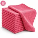 NaturaSterk Schoonmaakdoekjes Microvezeldoekjes – 10 Stuks – Roze – 40 x 40 cm – 340 g/m² – Wasbare Herbruikbare Poetsdoeken voor Keuken Badkamer Glas Kantoor Horeca Auto