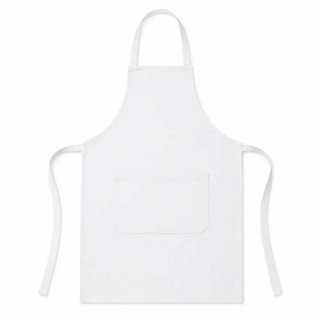 Keukenschort BBQ Apron 240 g/m² - 70x100 cm - wit