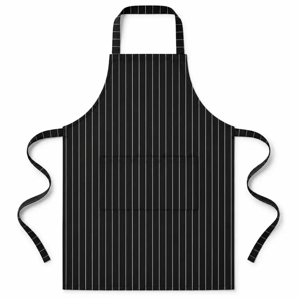 Keukenschort BBQ Apron 240 g/m² - 70x100 cm - Zwarte Strepen
