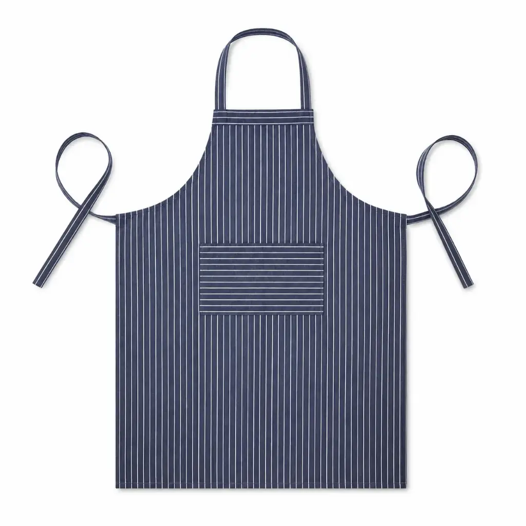 Keukenschort BBQ Apron 240 g/m² - 70x100 cm - Blauw Gestreept