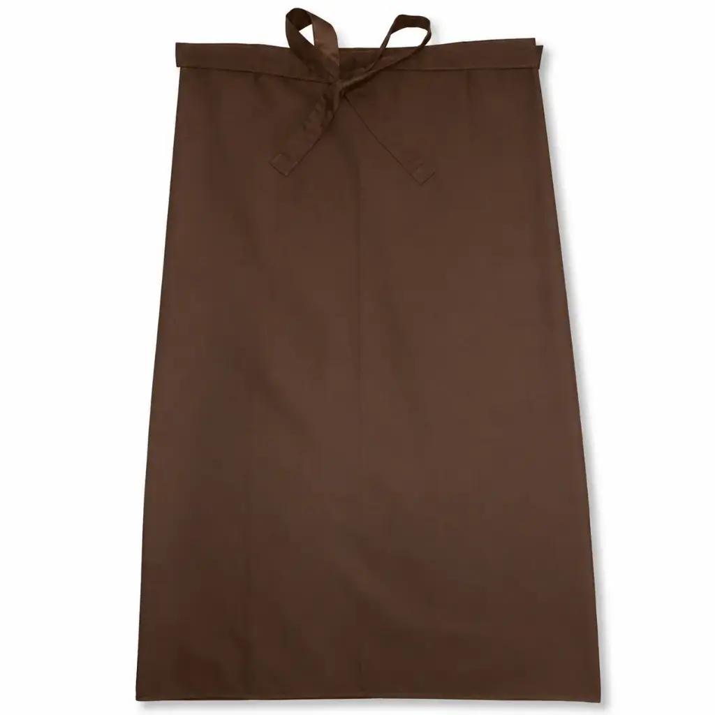 Koksloof 100x100cm - Lower Apron bruin - 240 g/m² - Professionele Horeca Sloof - Keuken & BBQ Schort