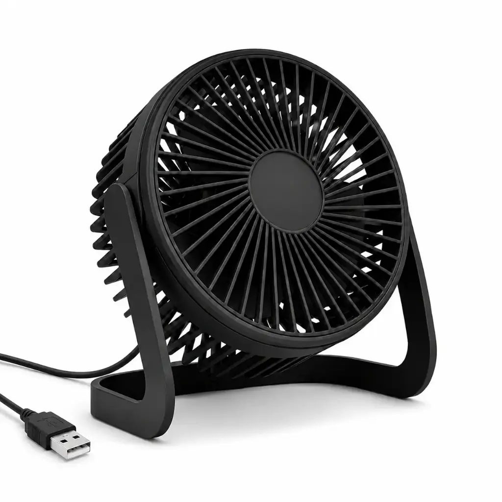 Bureauventilator VE4 – 360° Kantelbaar – 2,5 W – Assorti