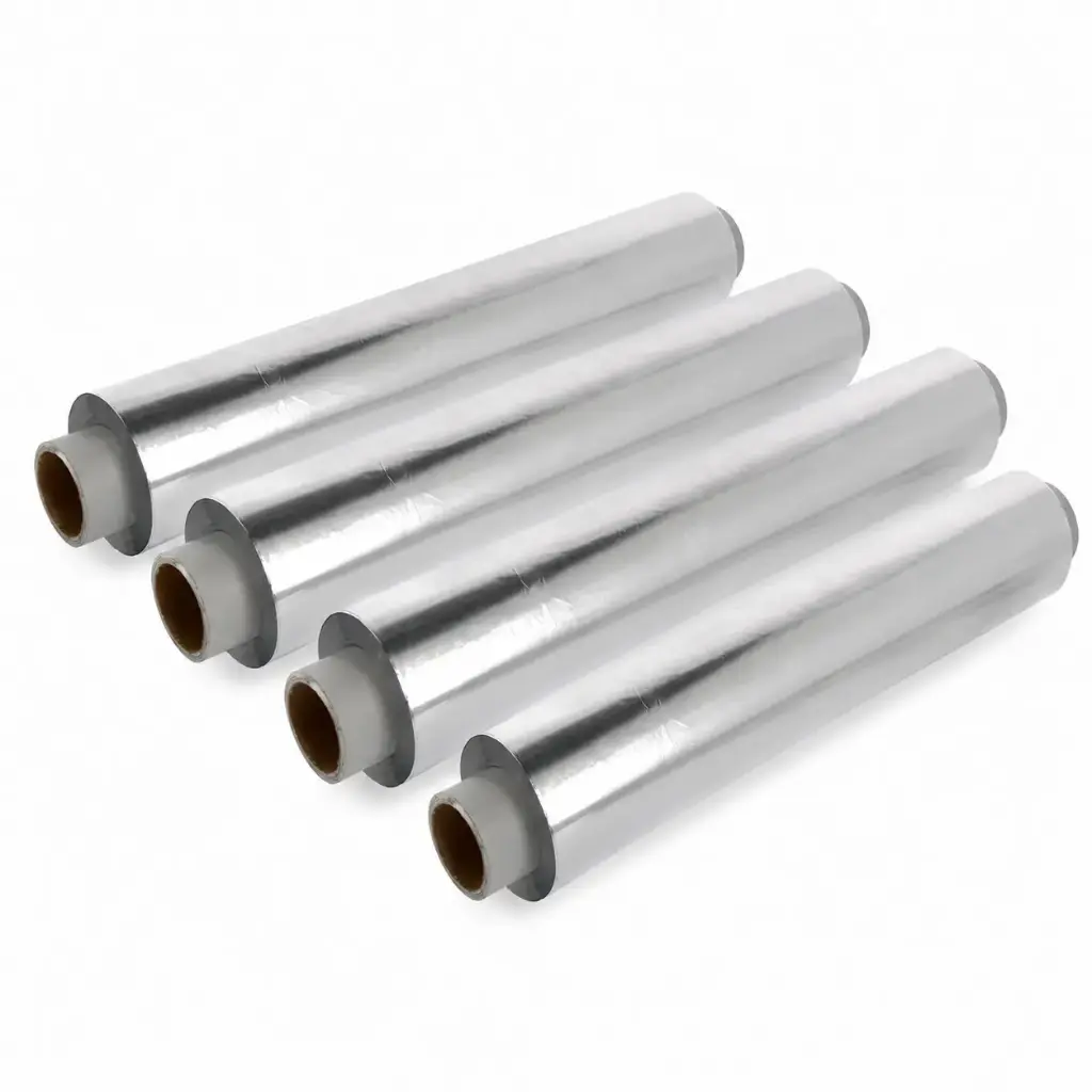 Aluminiumfolie 45 cm – 14 Micron – 1400 g per Rol – 4 Rollen – Extra Sterke Horeca Folie voor Catering, Keuken, Döner, Grill & Take-away  Productbeschrijving