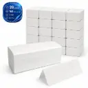NaturaSterk V-Fold Papieren Handdoeken 2-Laags – 24 x 21 cm – 100% Cellulose – Wit – 20 Pakken x 160 Vellen – 3.200 Vellen