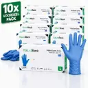 NaturaSterk Handschoenen - Nitril Handschoenen Maat Large - 3.5 g - 10 Pakket x 100 Stuks - Poedervrij - Latex vrij - Niet Steriel - Blauw