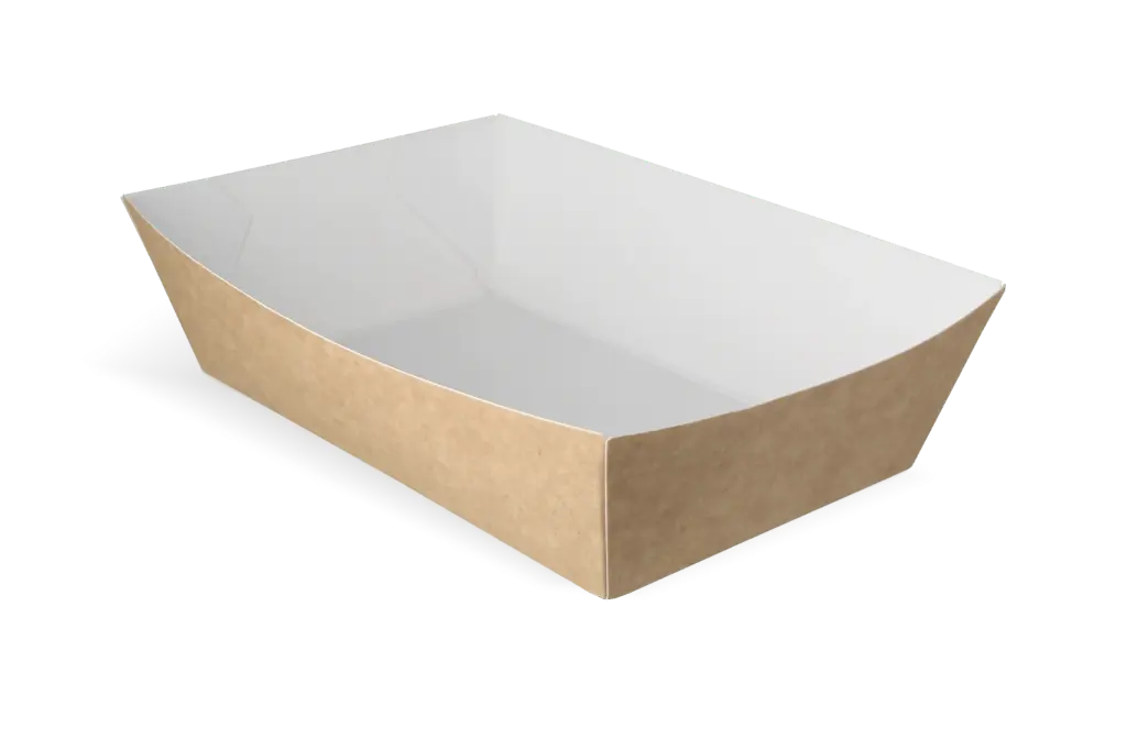 Frietbakjes A50 kraft/wit BIO 400 Stuks
