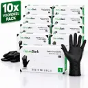 NaturaSterk Handschoenen 3.5g Nitril Zwart 100 Stuks x 10 Pakket a Smal W Cartoon