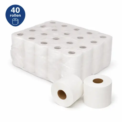 Naturel Toiletpapier 2-Laags – 400 Vellen per Rol – Zacht en Absorberend – ECO- en FSC-Keurmerk – 40 Rollen