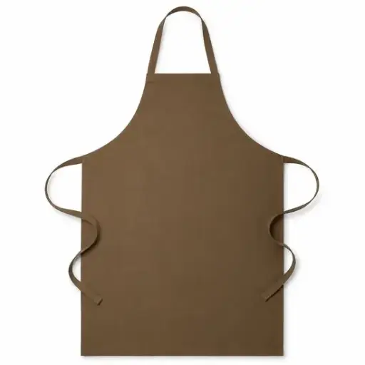 [NM120197] Keukenschorten BBQ Apron taupe bruin 240g. p/m2 70x100cm JA