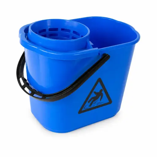 [BR150102] Mopemmer 12 Liter - Met Uitwringkorf - Blauw - Zonder Mop