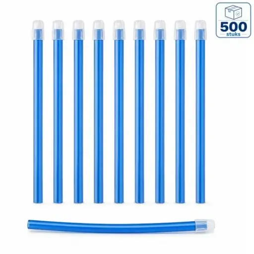 [MA130075] Euronda Speekselafscheiders Blauw – 500 Stuks – 15 cm – Ø 6,5 mm – Flexibele Saliva Ejectors met Afgeronde Tip – Niet-toxisch PVC – Voor Tandartspraktijk & Mondzorg