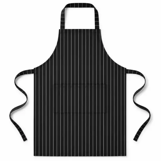 [HRC00068] Keukenschort BBQ Apron 240 g/m² - 70x100 cm - Zwarte Strepen