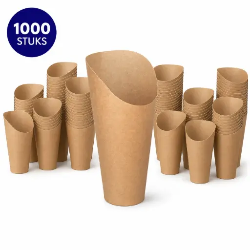 [HRC00073] Wrap snackbeker groot Kraft Per Doos 1000 Stuks