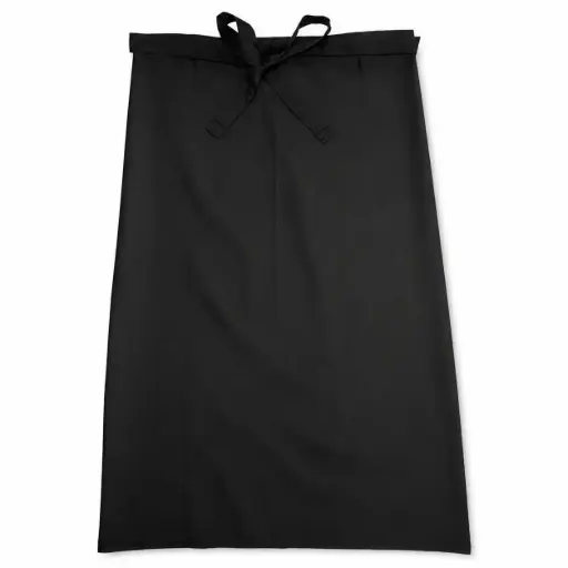 Koksloof 100x100cm - Lower Apron zwart - 240 g/m² - Professionele Horeca Sloof - Keuken & BBQ Schort 
