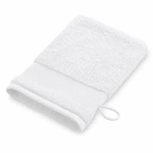 [HRC00100] Wit Washandje 16 x 24 cm – 100% Katoen – 500 g/m² – Zacht en Absorberend – Met Ophanglus – 1 Stuk