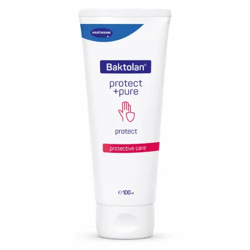 HARTMANN Baktolan Protect+ Pure Handcrème 100 ml – Beschermende Huidlotion – Voor Droge en Zwaar Belaste Huid – Geur-, Siliconen- en Parabeenvrij