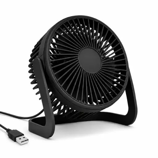[PR/03097] Bureauventilator VE4 – 360° Kantelbaar – 2,5 W – Assorti
