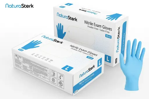 [NS150111] NaturaSterk Wegwerp Handschoenen - Nitril Handschoenen Maat XL- 3.5 g - 10 Pakket x 100 Stuks - Poedervrij - Latex vrij - Niet Steriel - Blauw