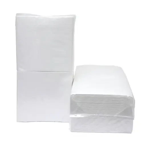 Servetten 33x33cm Wit 1 laag 1/4 Vouw 10x500 Stuks 
