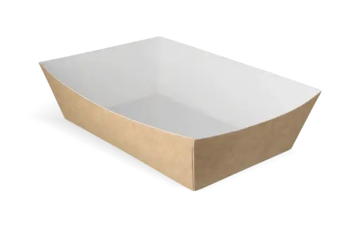 [NM120063] Frietbakjes A50 kraft/wit BIO 400 Stuks