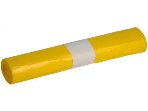 Afvalzakken PMD  60 liter 61x80+5cm MDPE geel rol 50 x 10 stuks